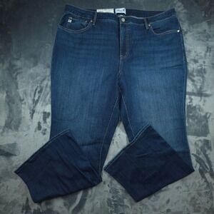 Seven7 High Rise Slim Boot Jeans Canyon Blue Plus Size 22W SX10240DE